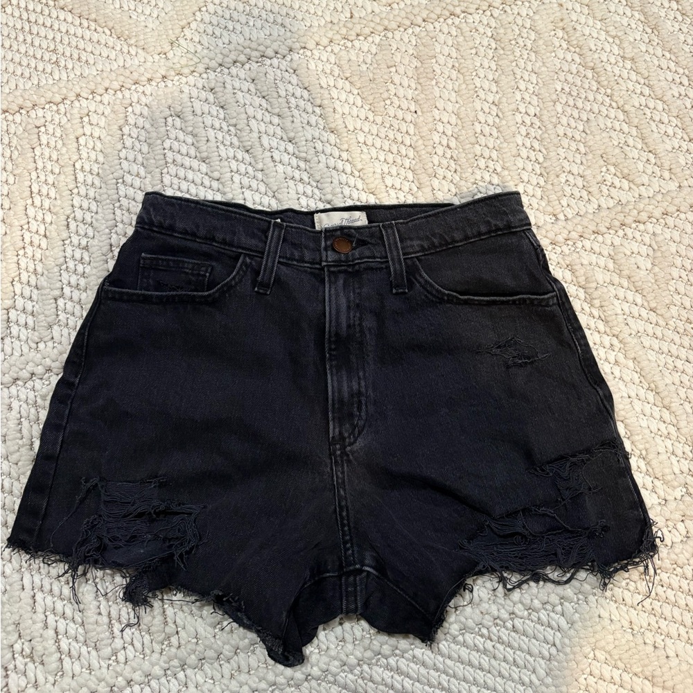 Universal Thread Distressed Black Denim Shorts